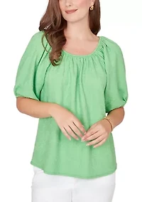 Petite Textured Convertible Knit Top