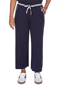 Women's Wide Leg Cropped Lounge Pants