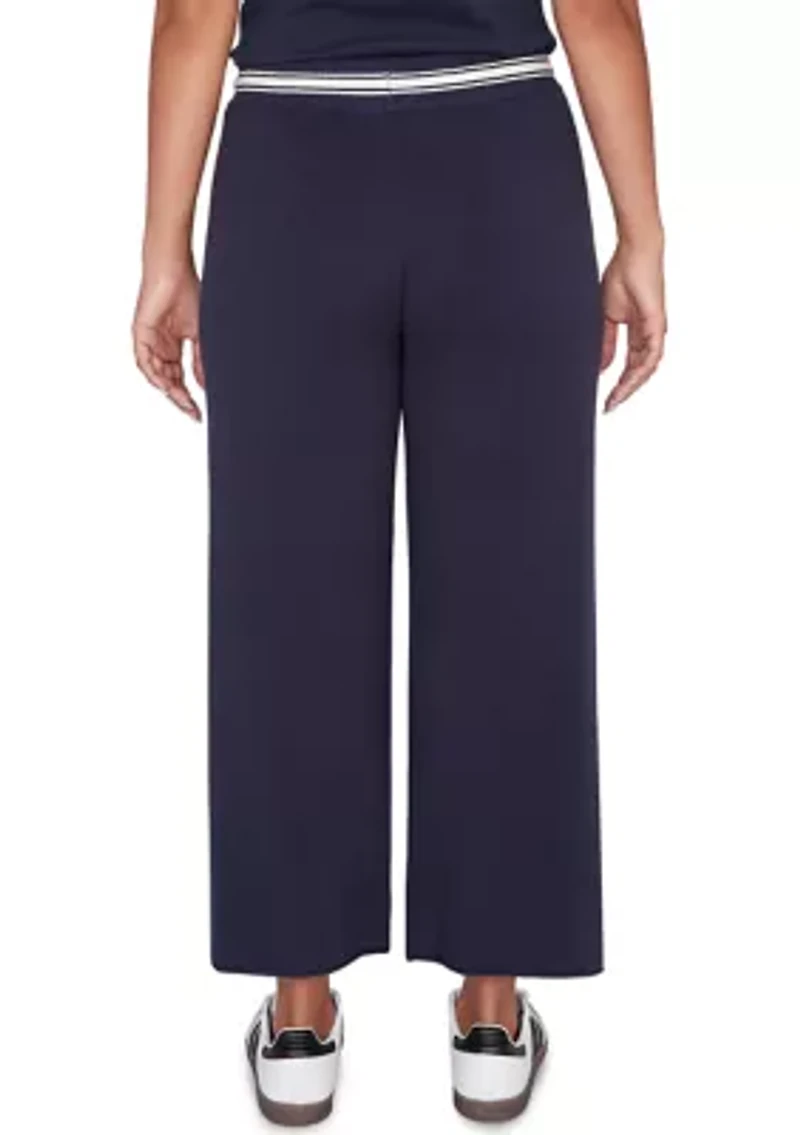 Women's Wide Leg Cropped Lounge Pants