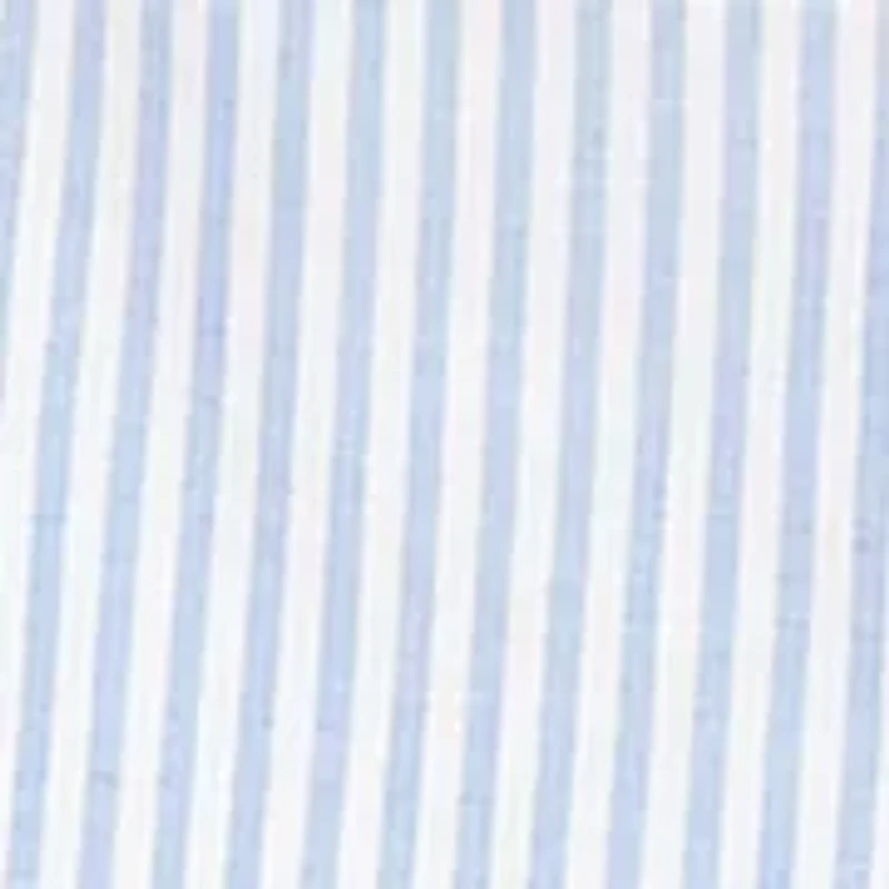 Women's Coastal Stripe Lace-Hem Henley Top