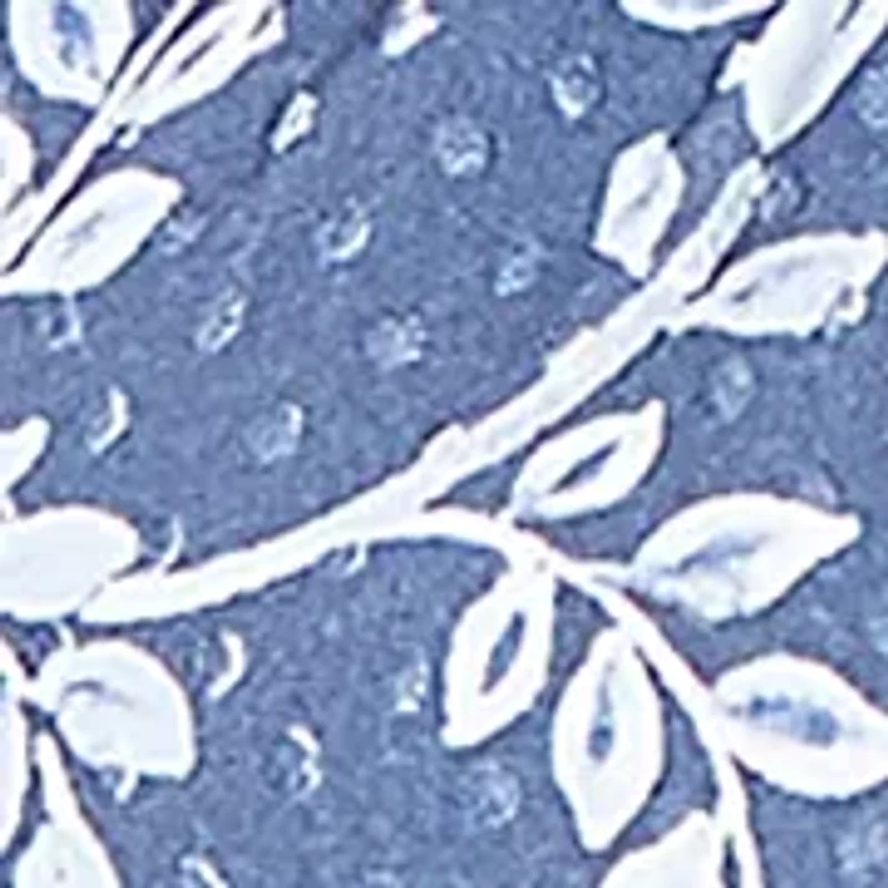 Women's Smocked Floral Clip Dot Top