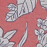 Women's Floral Silky Gauze Peasant Button Front Top