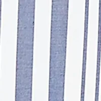 Women's Striped Cotton Poplin Elastic Cuff Top