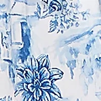 Women's Floral Toile Tie-Waist Tiered Dress