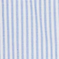 Plus Coastal Stripe Lace-Hem Henley Top