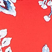 Plus Square Neck Floral Puff Print Top