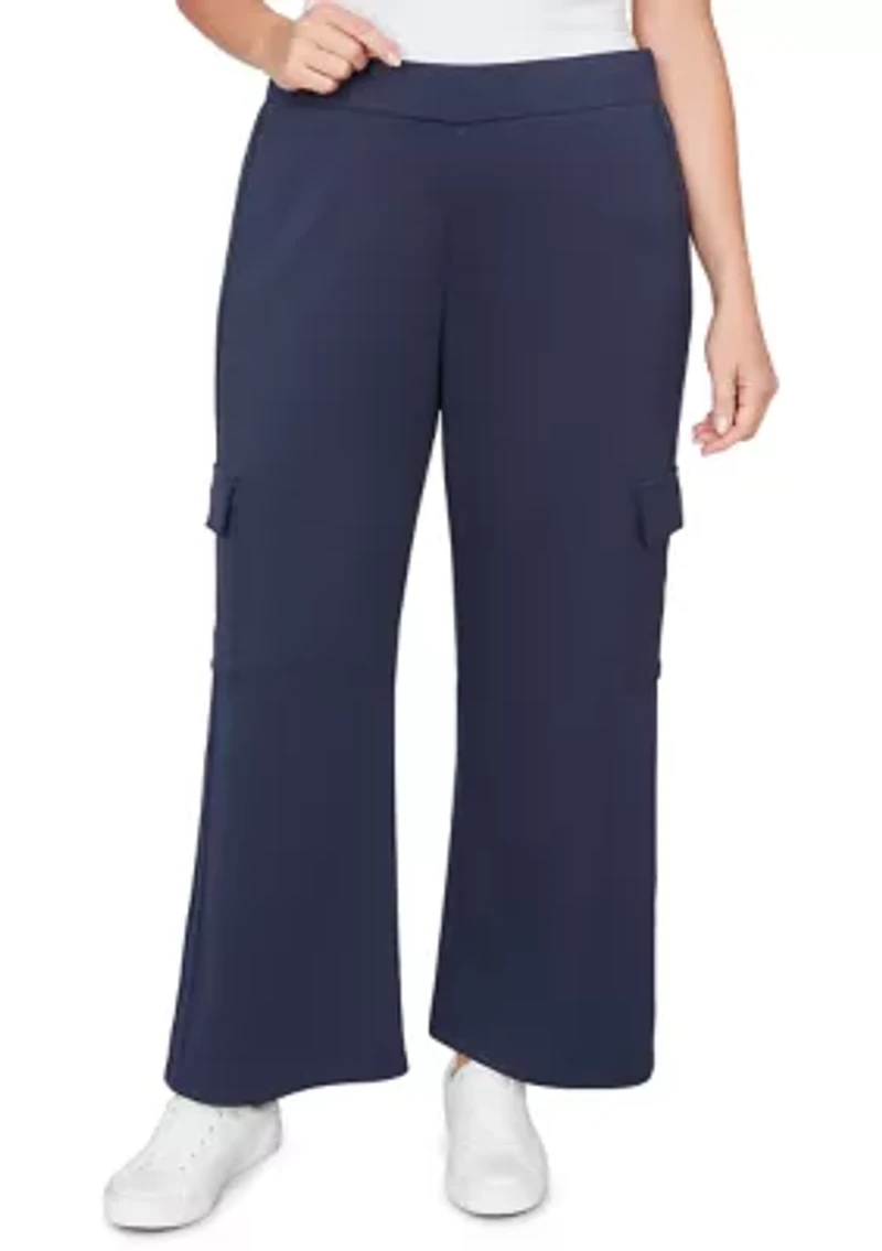 Plus Luxe Knit Cargo Ankle Pants