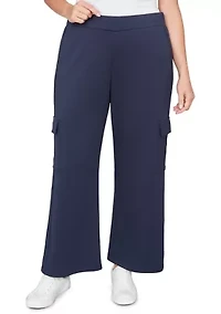 Plus Luxe Knit Cargo Ankle Pants