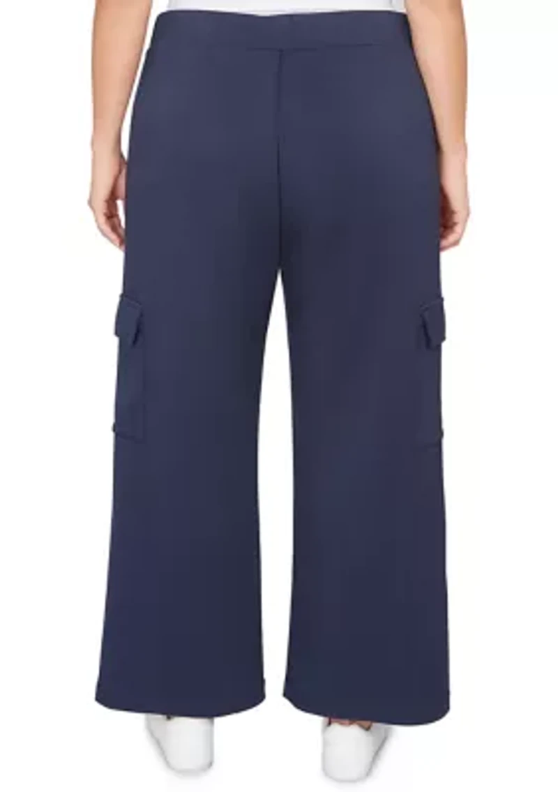 Plus Luxe Knit Cargo Ankle Pants