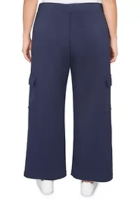 Plus Luxe Knit Cargo Ankle Pants