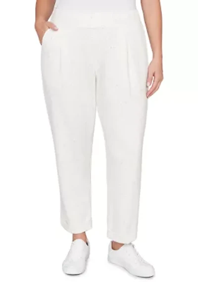 Women's Ultra Soft Knit Cuffed Ankle Pants