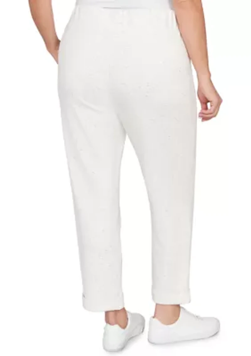 Women's Ultra Soft Knit Cuffed Ankle Pants