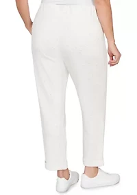 Women's Ultra Soft Knit Cuffed Ankle Pants