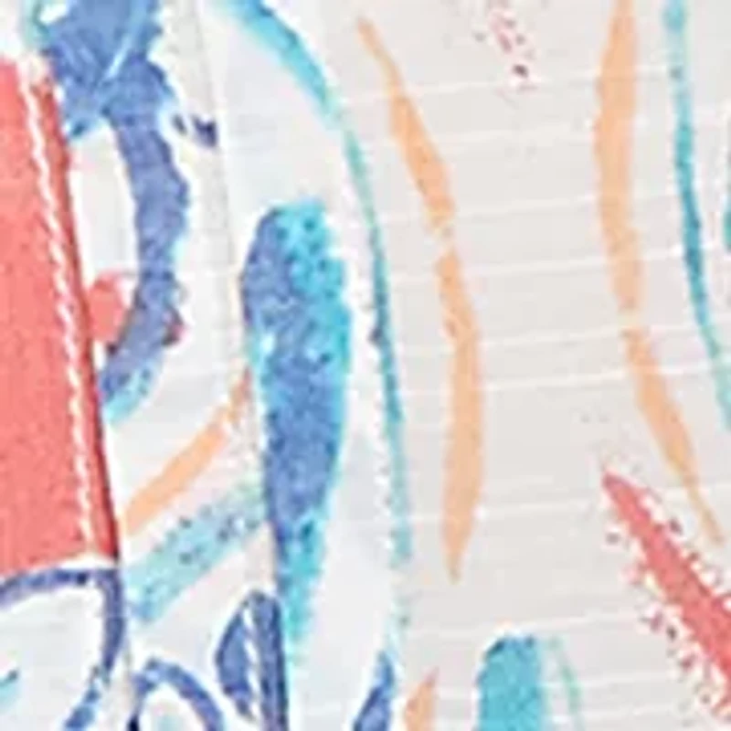 Women's Painterly Paisley Gauze Button Front Top