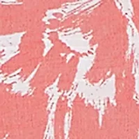 Women's Brushstroke Floral Pleated Popover Top