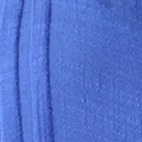 Women's Pleated Silky Slub Button Front Top