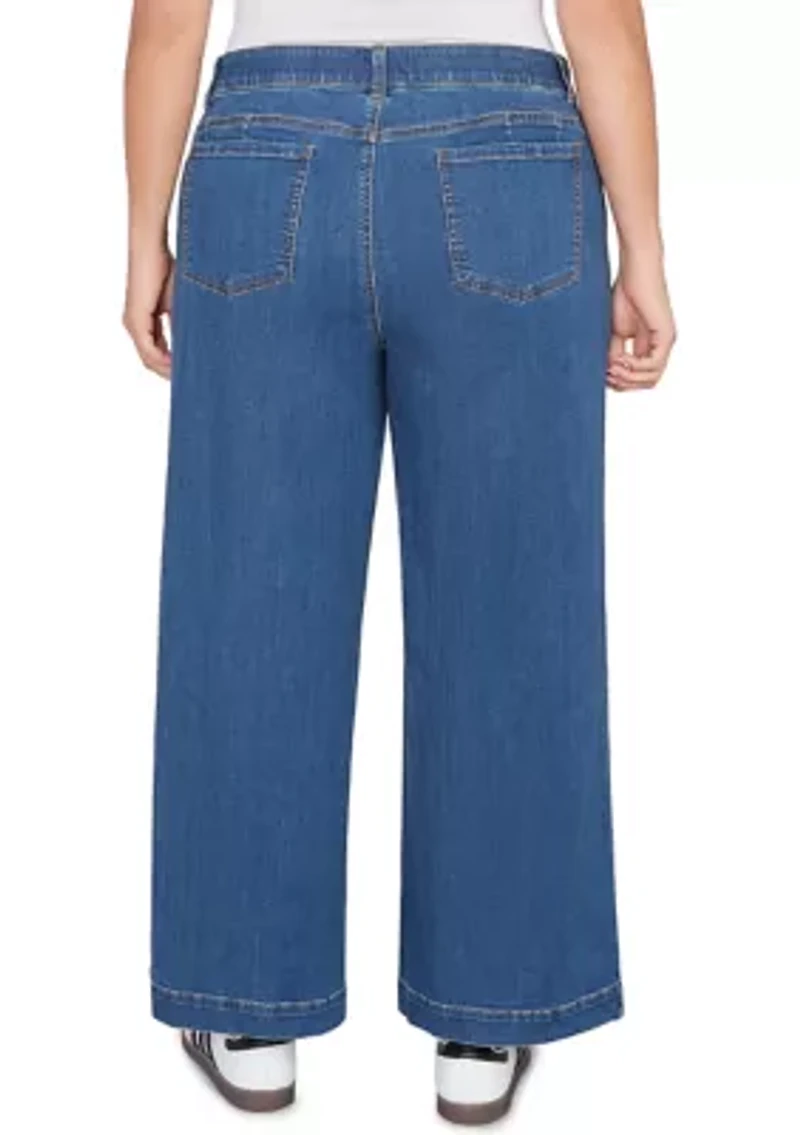 Plus Wide Leg Sailor Jeans