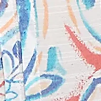 Petite Painterly Paisley Gauze Button Front Top