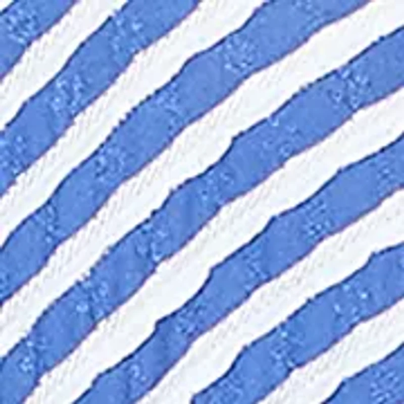 Petite Mitered Scallop Stripe Knit Tunic Top