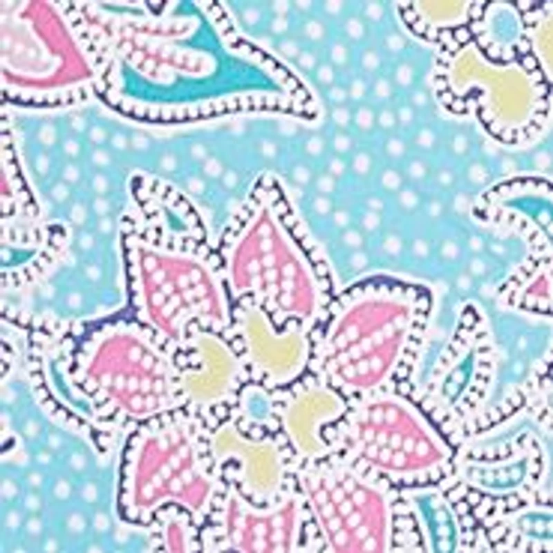 Plus Cloisonne Floral Puff Print Top