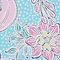 Petite Cloisonne Floral Puff Print Top