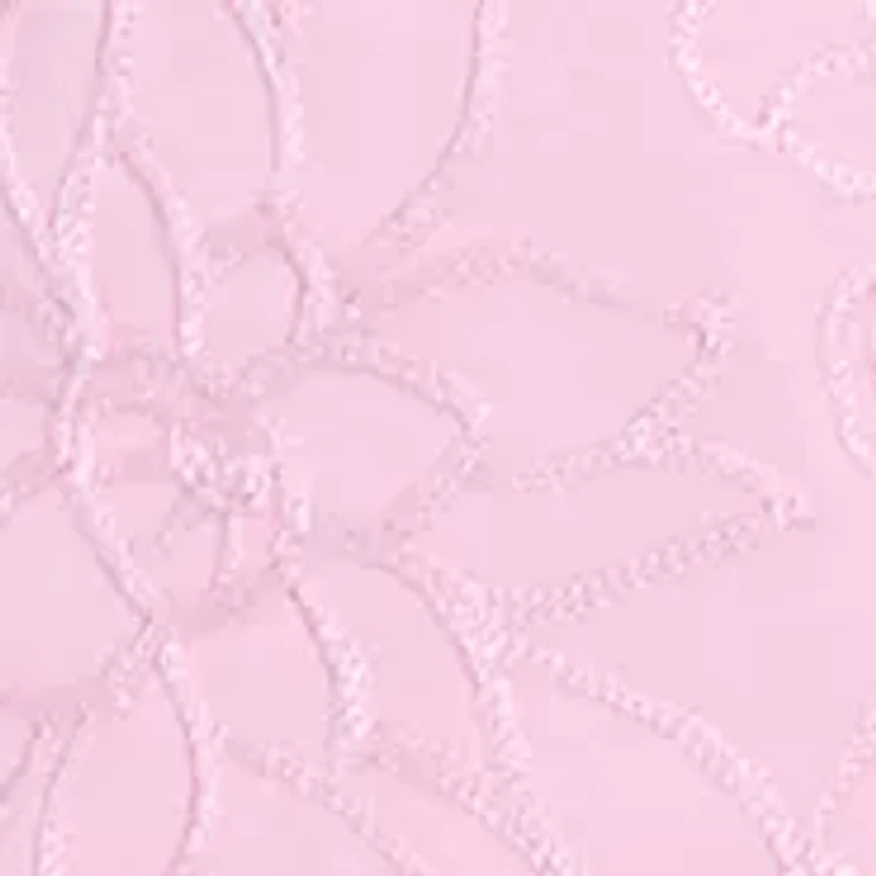 Petite Square Neck Floral Cording Applique Solid Knit Top