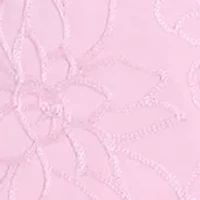 Petite Square Neck Floral Cording Applique Solid Knit Top