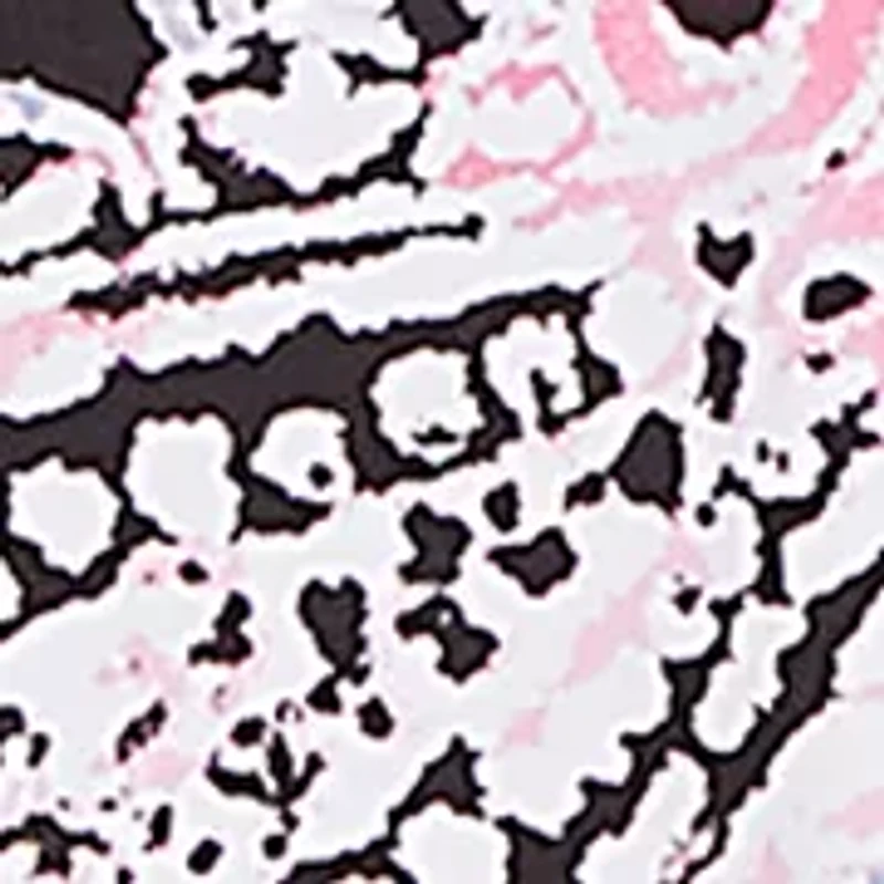 Women's V-Neck Paisley Ruffle Sleeve Knit Top