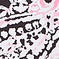 Women's V-Neck Paisley Ruffle Sleeve Knit Top