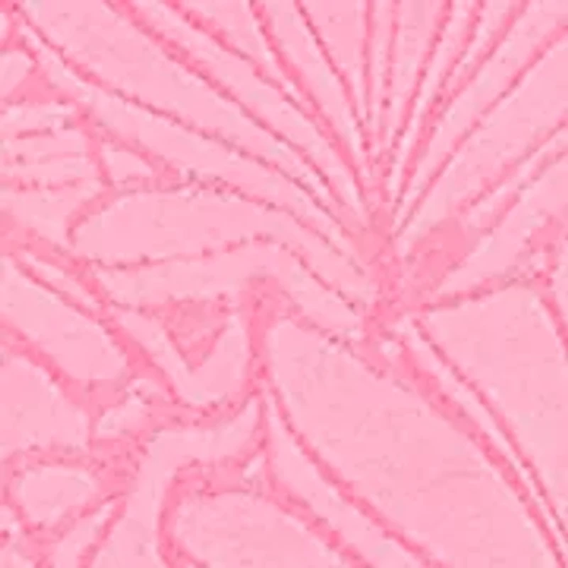 Women's Horseshoe Neck Solid Floral Jacquard Top