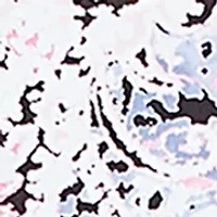 Women's V-Neck Paisley Ruffle Sleeve Knit Top