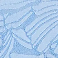 Plus Horseshoe Neck Solid Floral Jacquard Top