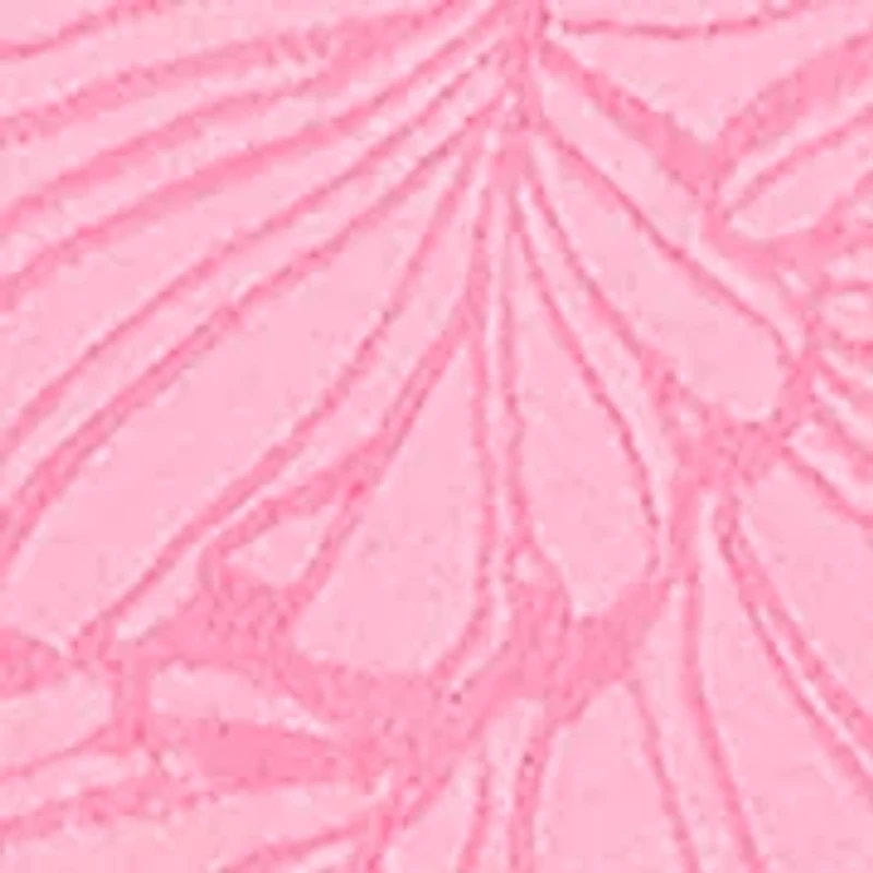 Plus Horseshoe Neck Solid Floral Jacquard Top