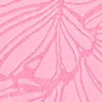 Plus Horseshoe Neck Solid Floral Jacquard Top