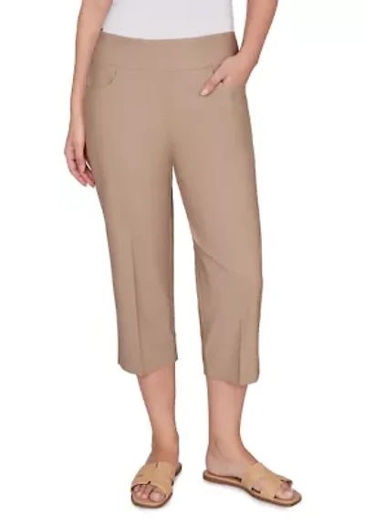 Women's Pull On Silky Tech Capri Pants