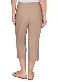 Women's Pull On Silky Tech Capri Pants