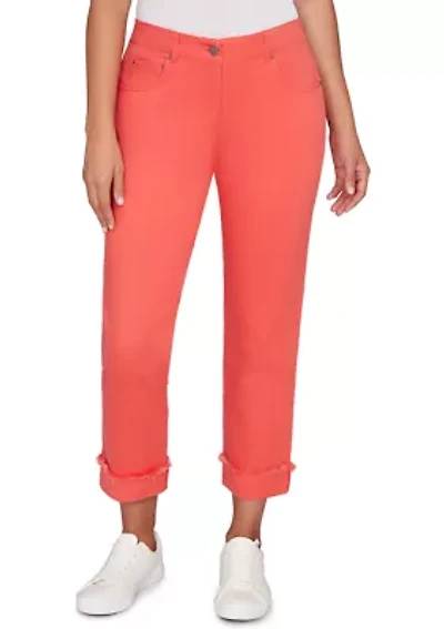 Women's Everyday Soft Cropped Girlfriend Pants