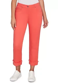 Women's Everyday Soft Cropped Girlfriend Pants