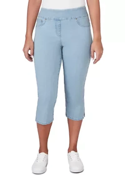 Women's Denim Extra Stretch Pull On Capri