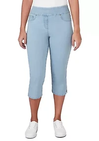 Women's Denim Extra Stretch Pull On Capri