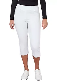Women's Denim Extra Stretch Pull On Capri Pants