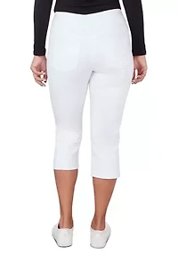 Women's Denim Extra Stretch Pull On Capri Pants