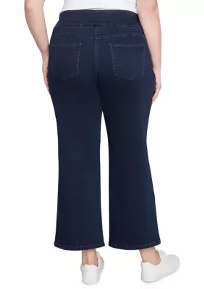Plus Full Fashion Terry Denim Pants