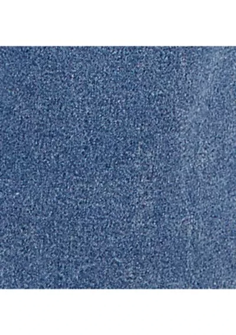 Plus Drawstring Terry Denim Wide Leg Jeans