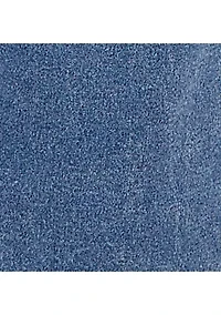 Plus Drawstring Terry Denim Wide Leg Jeans