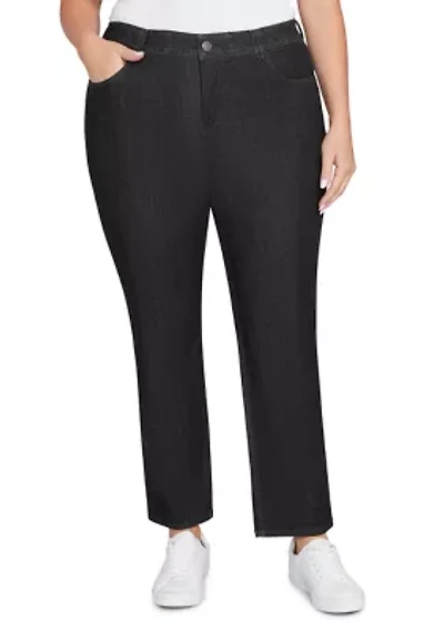 Plus Terry Denim Bootcut Jeans