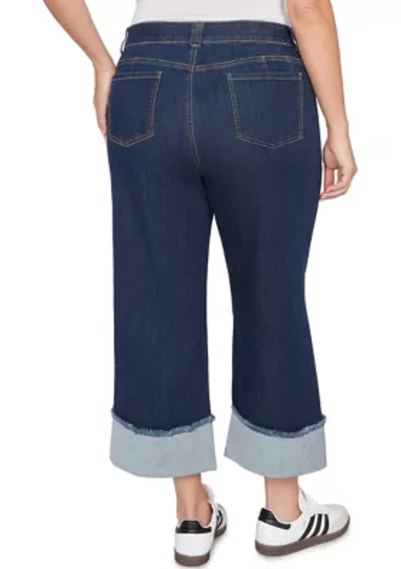 Plus Wide Cuff Jeans