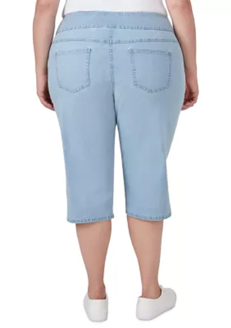 Plus Denim Extra Stretch Pull On Pants