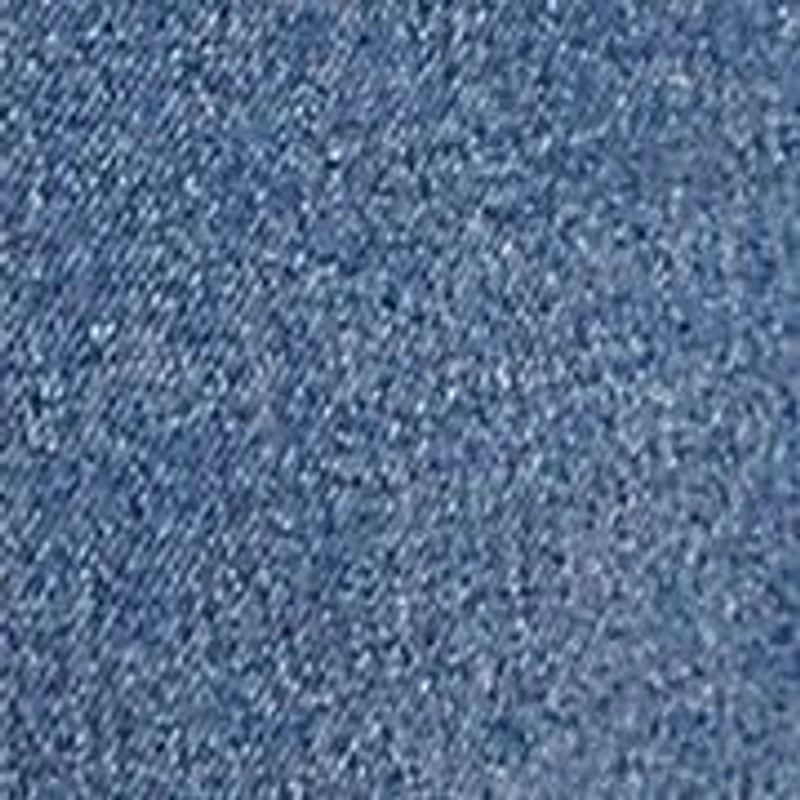 Petite Drawstring Terry Denim Wide Leg Jeans