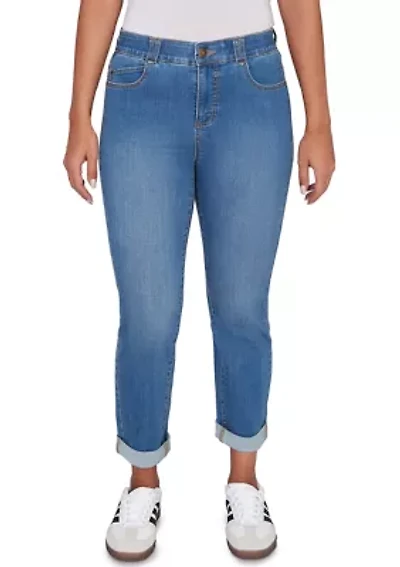 Petite Stretch Girlfriend Jeans